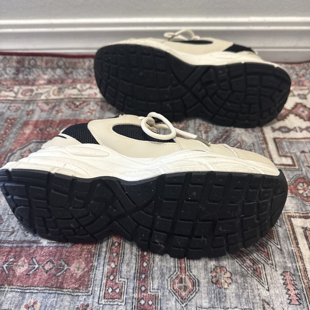 ZOO YORK COCO‎ Sneakers Women's Sz 8 Shoes Chunky Black Cream Blossom - Picture 9 of 10